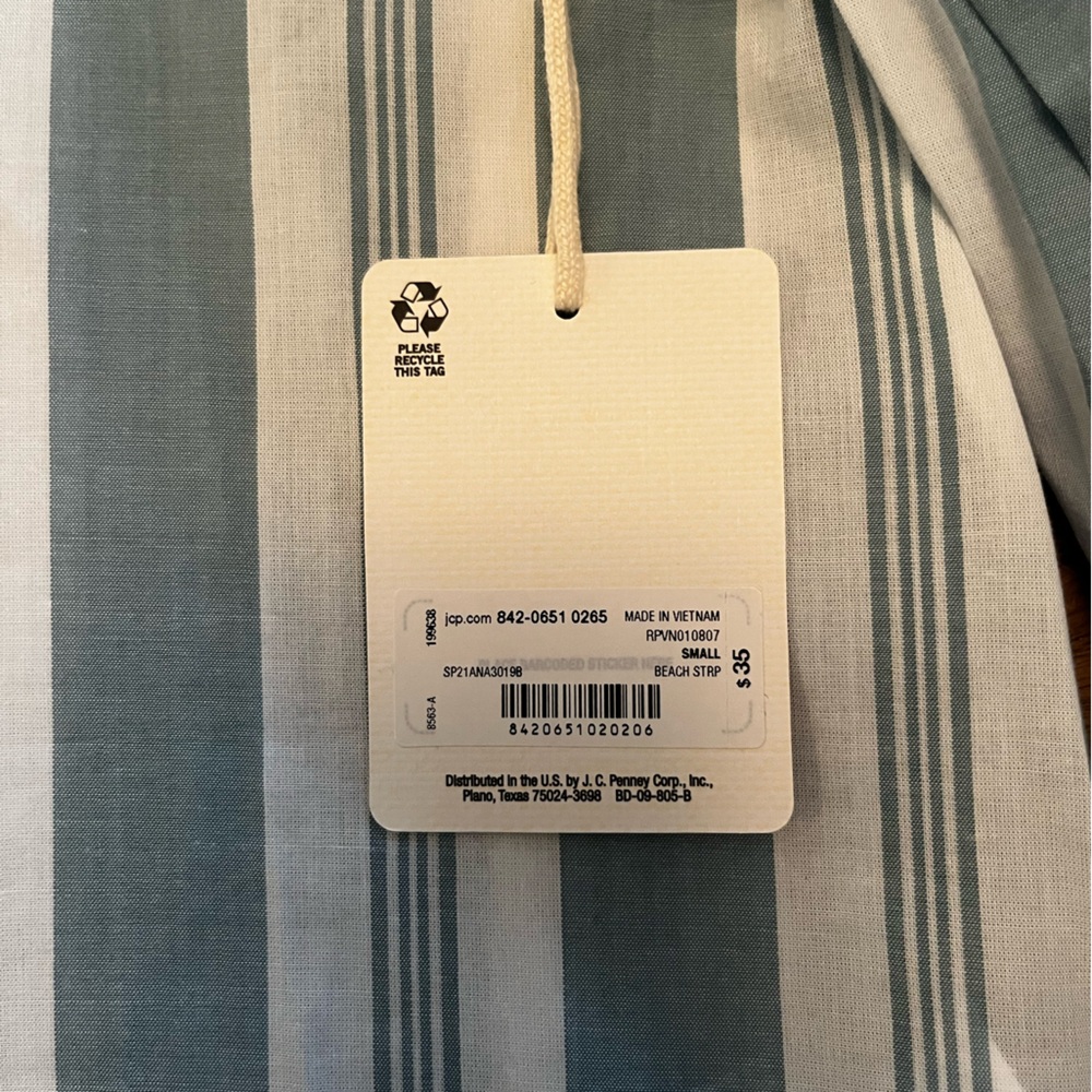a.n.a Striped Square-Neck Blouse in Light Blue and White - Picture 4 of 5